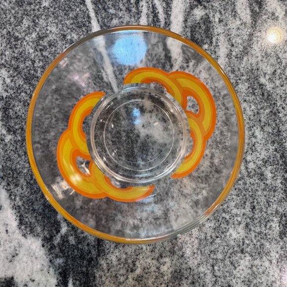 Vintage 1960'6 Colony MCM Orange Rainbow Ice Bucket - Picture 4 of 8